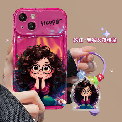 Curly Hair Girl TPU Case