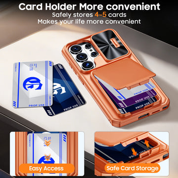 CardGuard Pro Samsung S26 Ultra Case – Sliding Camera Cover with Stand & Anti-Fall Protection