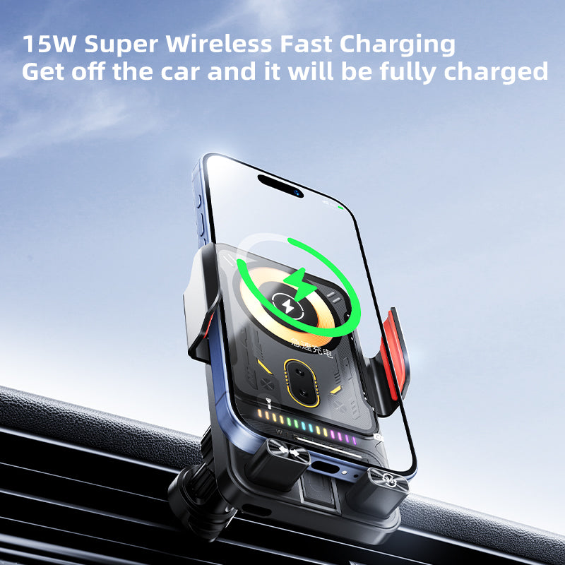 Portable F18 Magnetic Car Wireless Phone Charger