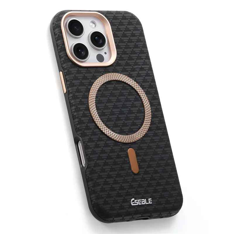 Luxury Leather Carbon Fiber Texture Phone Case For iPhone