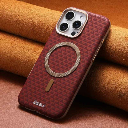 Luxury Leather Carbon Fiber Texture Phone Case For iPhone