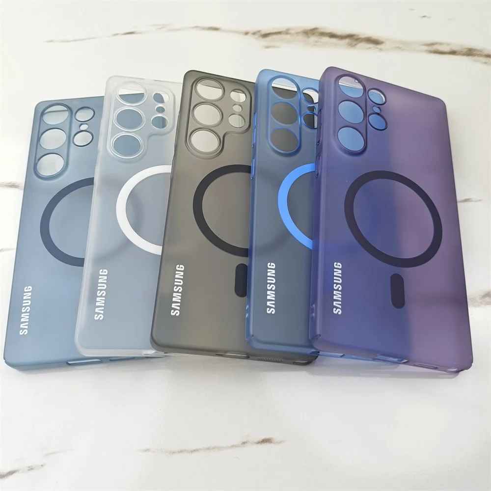 Slim Ice Mist Transparent Magnetic Back Cover For Galaxy