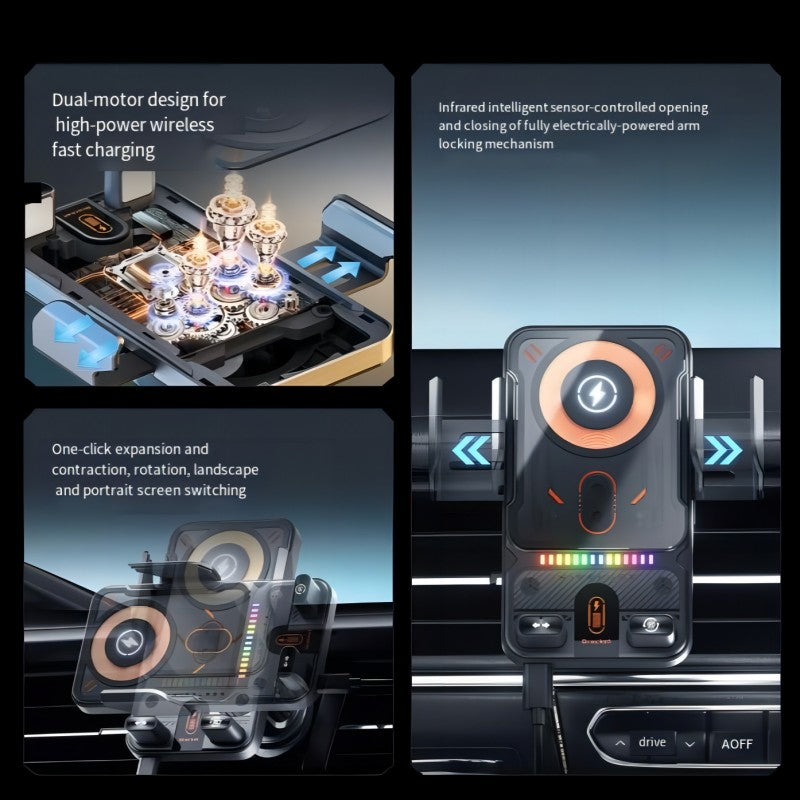 Portable F18 Magnetic Car Wireless Phone Charger