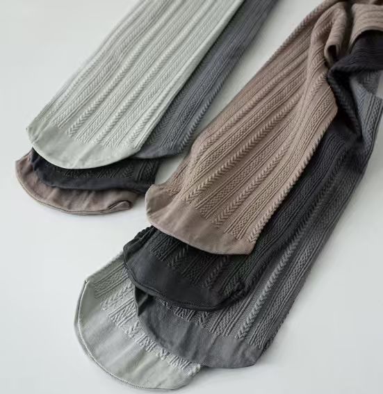 High Waist Velvet Pantyhose Leggings for Women – Striped Slim Jacquard Fashion Tights