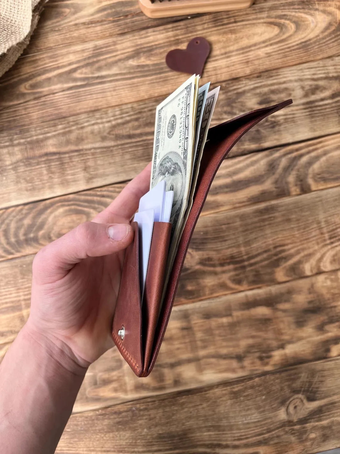 Most Selling Handmade Genuine Leather Wallet with Classic Bifold