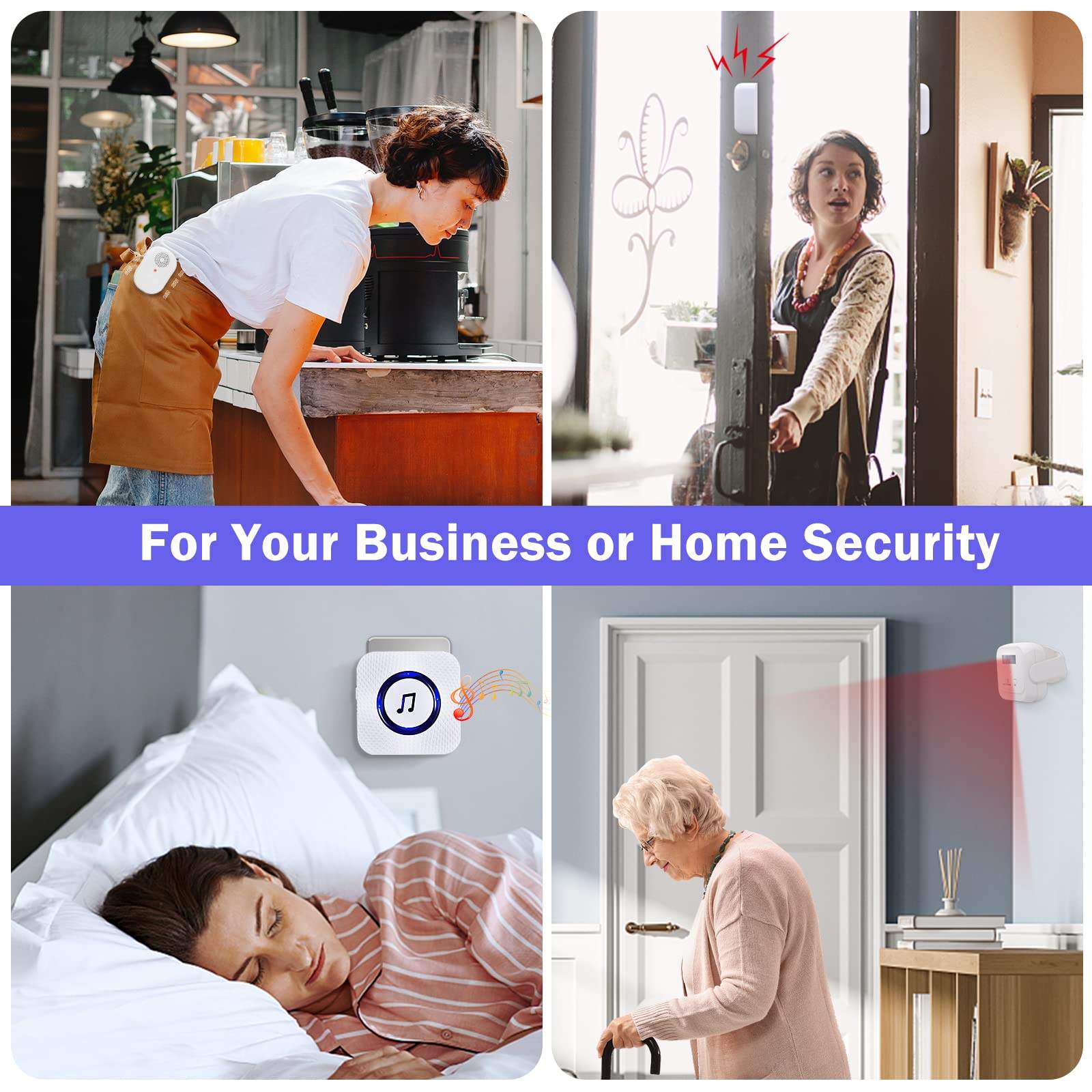 Daytech Wireless Portable Burglar Alarm – Magnetic Door & Window Security Sensor