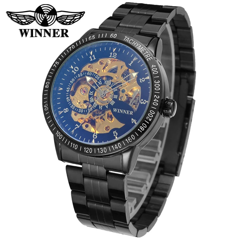 T-winner Automatic Skeleton Steel Men's Watch
