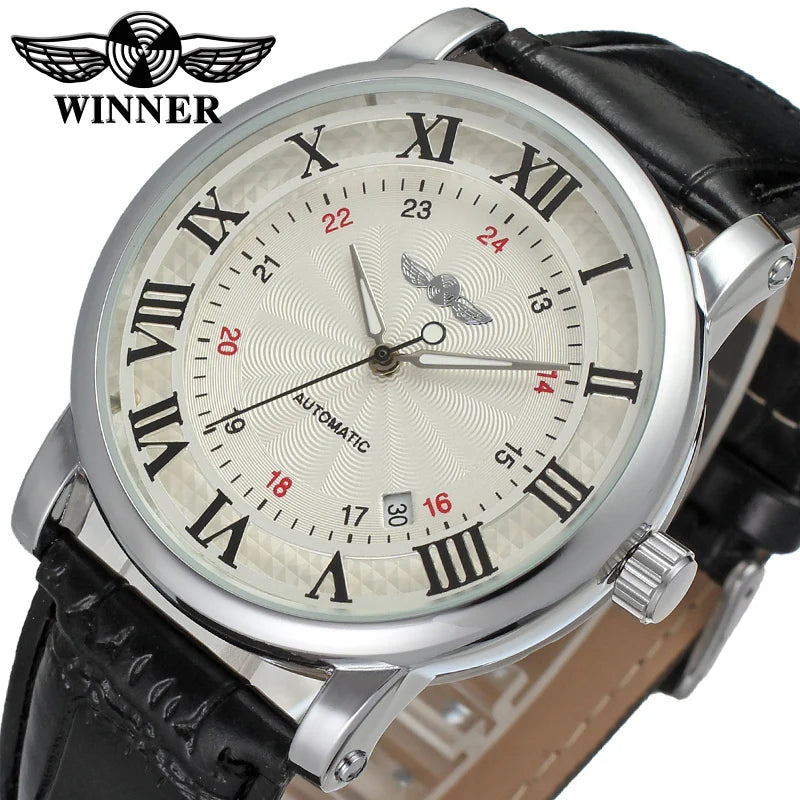 Elegant Men's Rose Gold Skeleton Watch