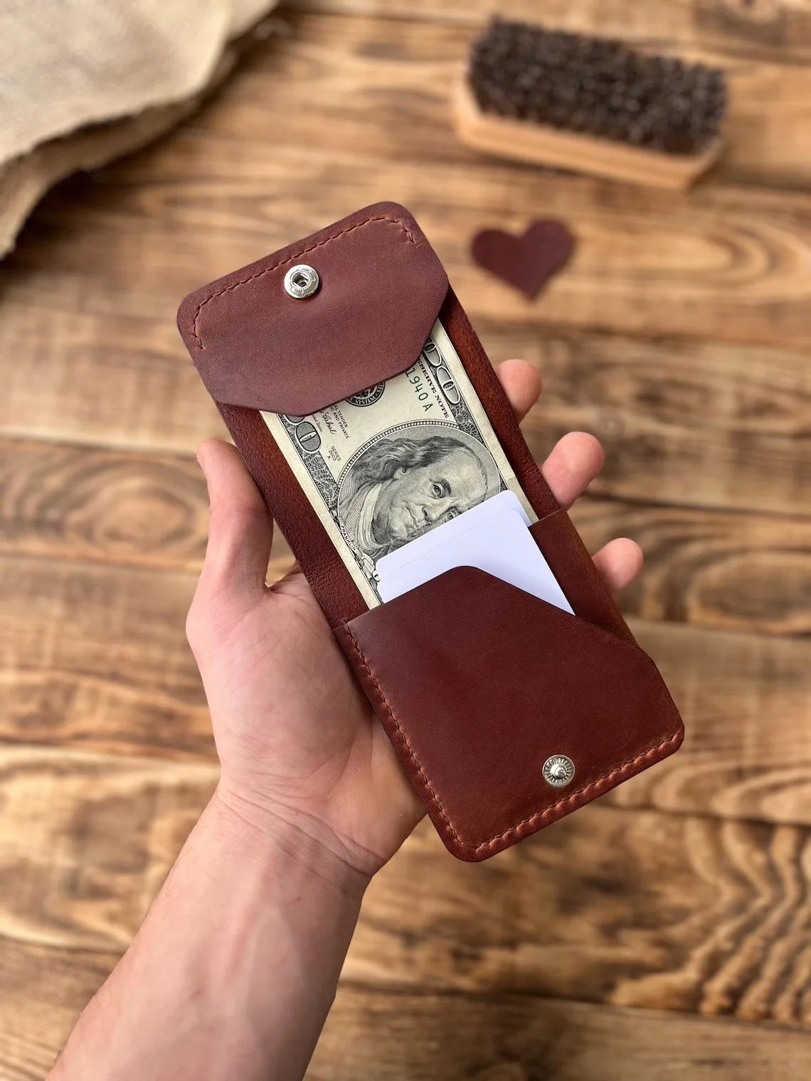 Most Selling Handmade Genuine Leather Wallet with Classic Bifold