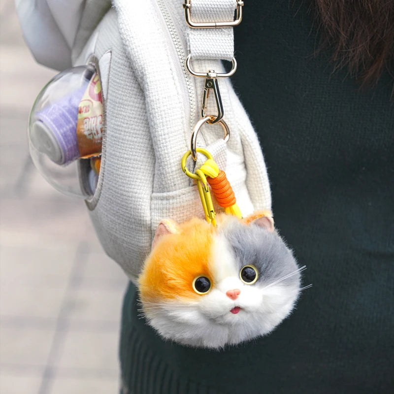 DUPAN 2026 New Cute Cat Head Pendant Backpack Women Large Capacity