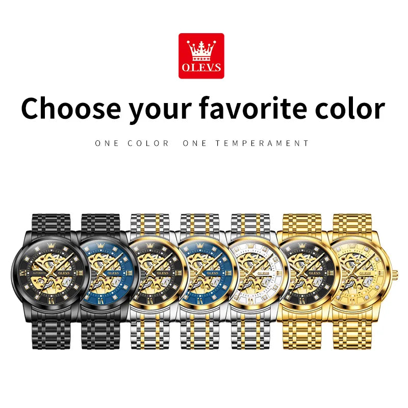 OLEVS Diamond Stainless Steel Men's Watch