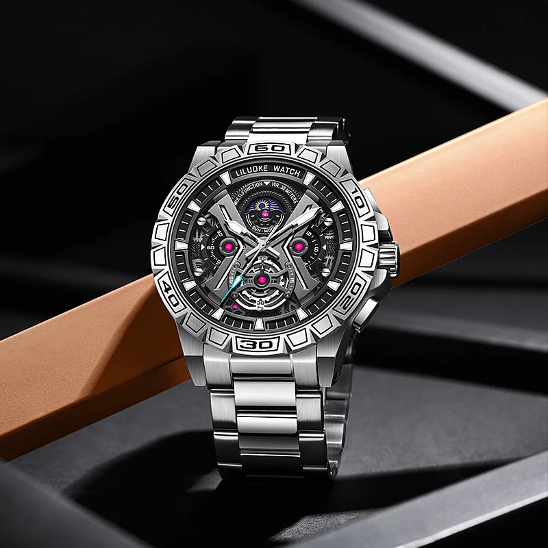 LILUOKE Luxury Top Brand Men Watches