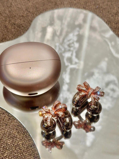 Open-Ear TWS Earbuds with Brass Hoop Design