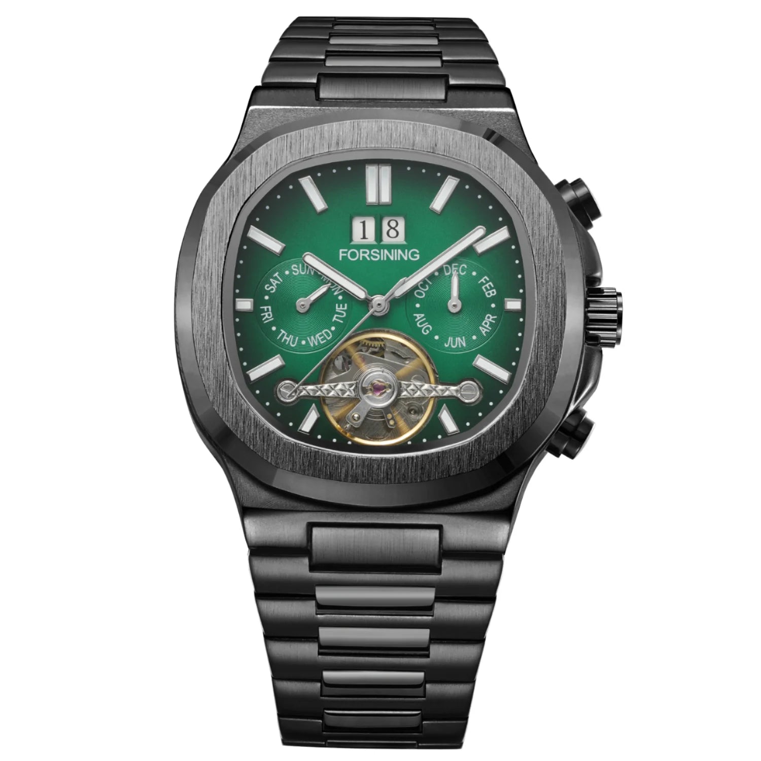 Luxury Men's Blue Tourbillon Automatic Watch