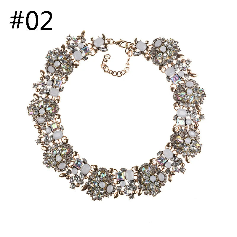 Luxury Crystal Gemstone Necklace - Women's Jewelry