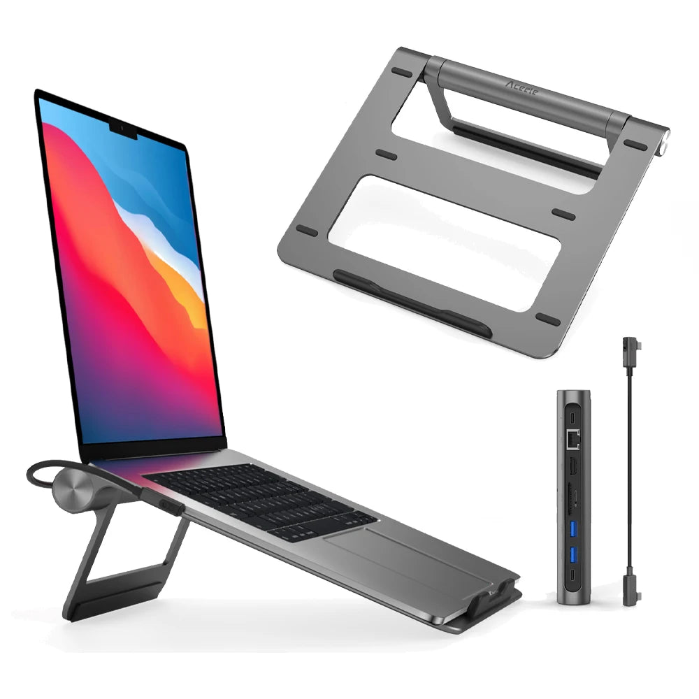 Wiwu 7-Port Hub & Laptop Stand Combo