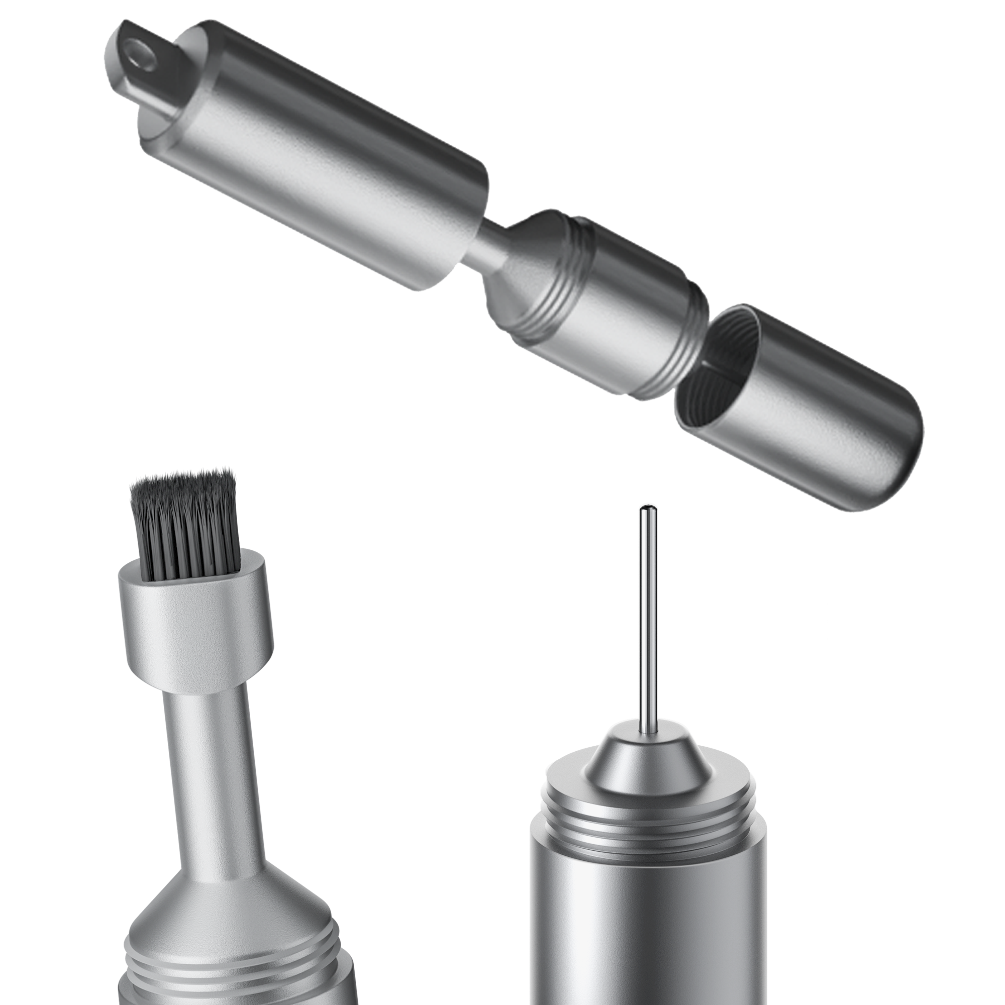 2 in 1 SIM Card Ejector Pin & Dust Cleaning Brush Keychain – Portable Mini Phone Accessories Tool