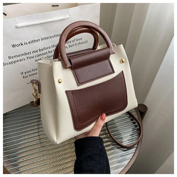 New Fashionable Contrasting Color Handbag Large Capacity