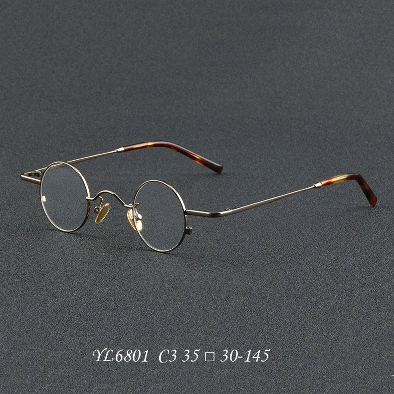 Vintage Circle Frame Pure Titanium Eyeglasses