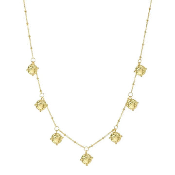 Luxury Peach Heart Brass Zircon Necklace
