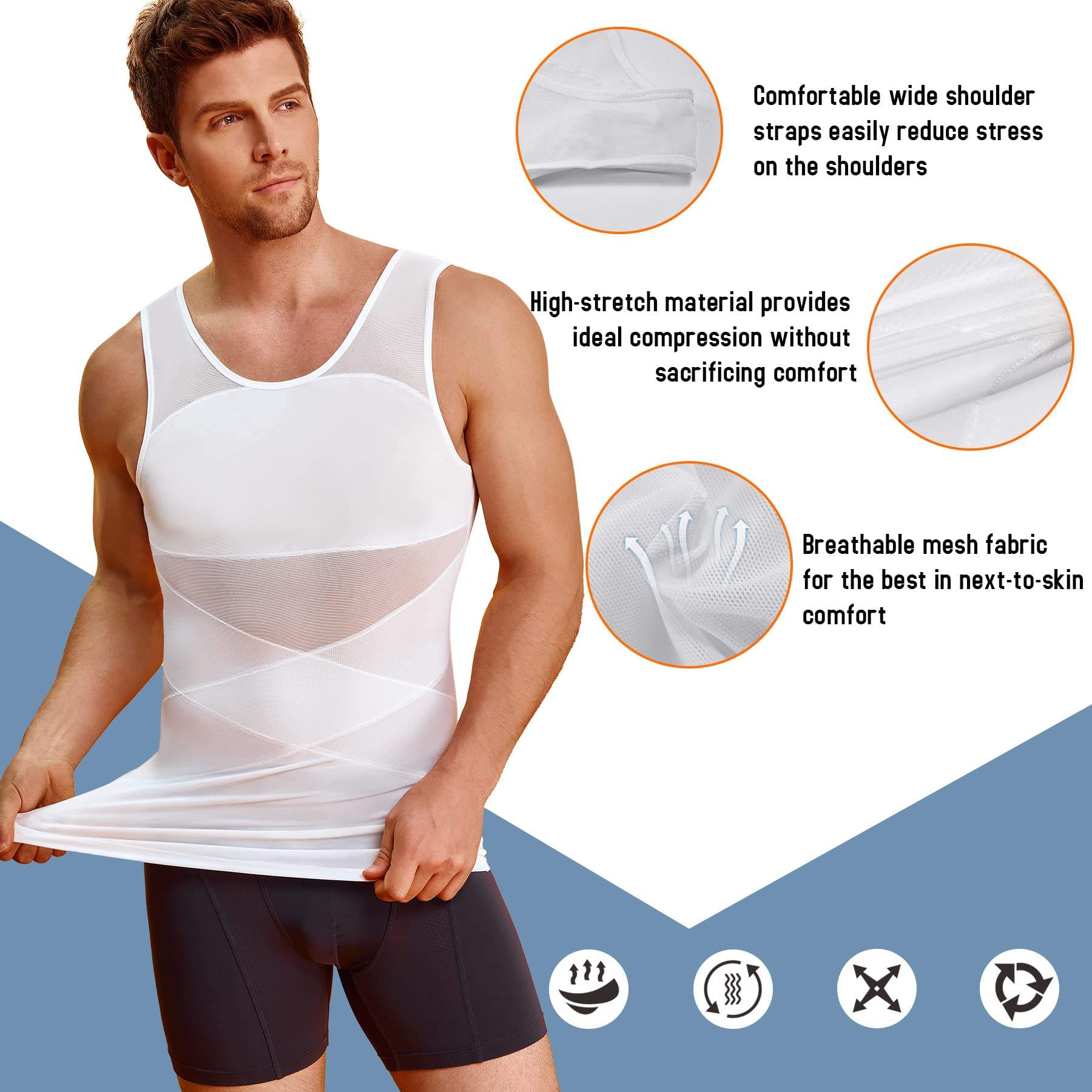 Men’s Compression Body Shaper Slimming Tank Top