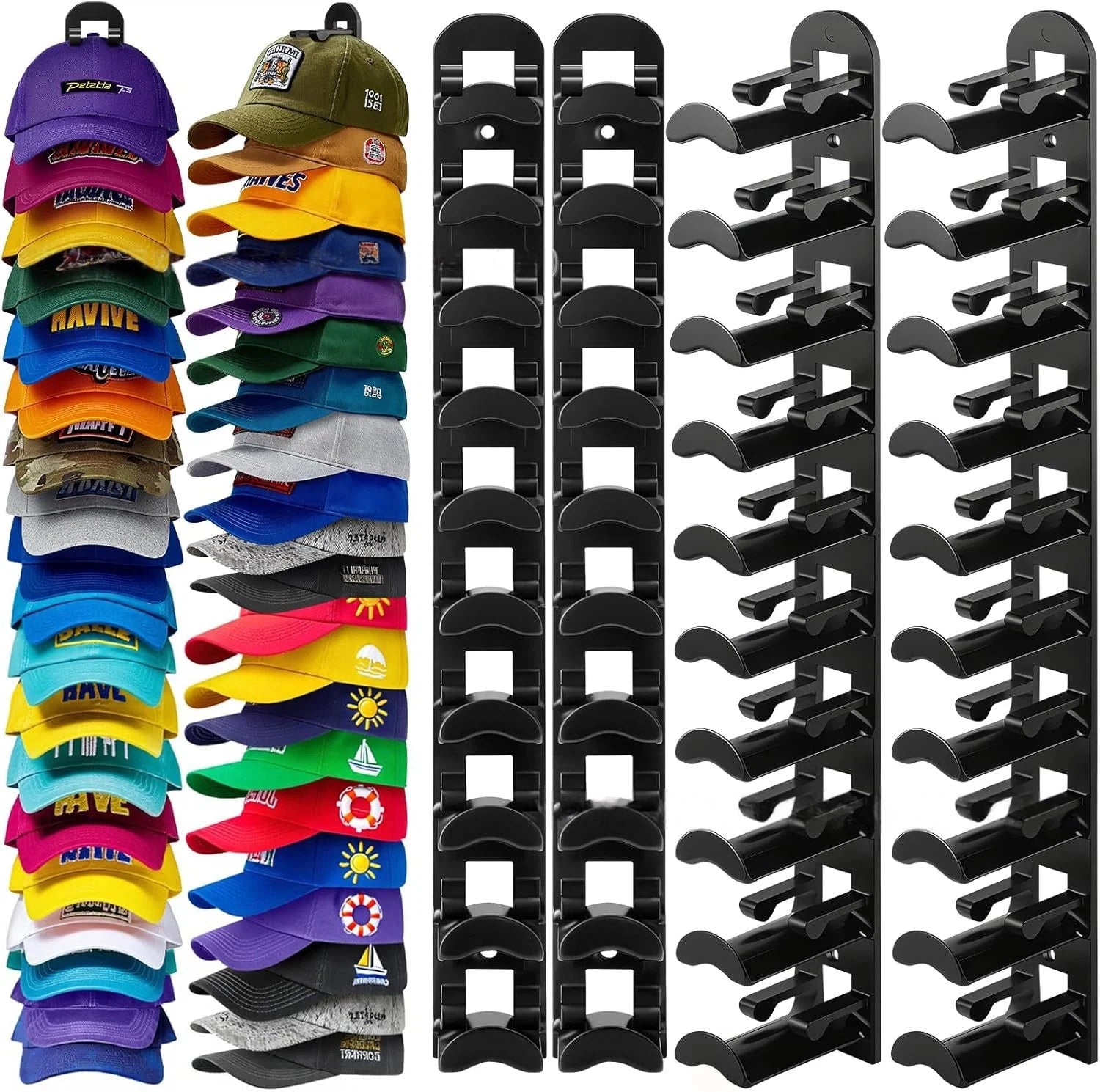 Wall Mounted Baseball Cap Storage Rack Plastic Hat Organizer Cap