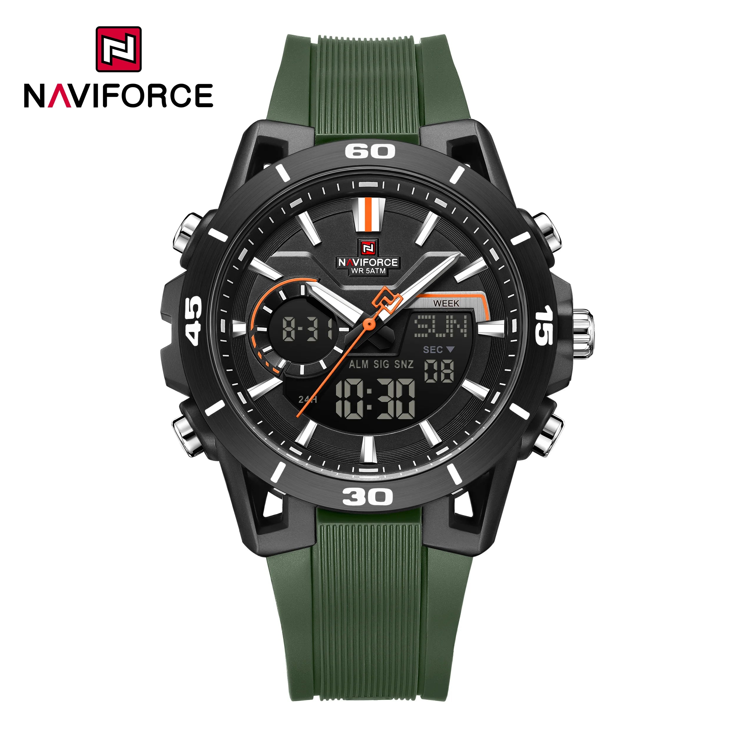 NAVIFORCE 7135 Men's Dual Display Sports Watch