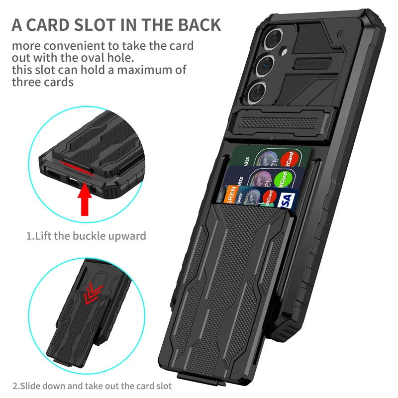 Samsung Galaxy Armor Case with Stand & Card Slot