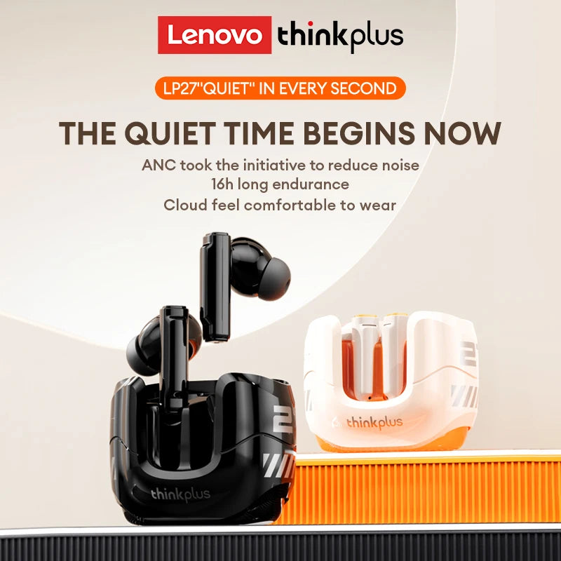 Original Lenovo LP27 Earphones Wireless BT V5.4 HIFI Stereo Surround