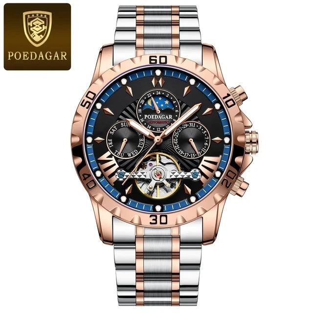 POEDAGAR Luxury Tourbillon Men's Watch