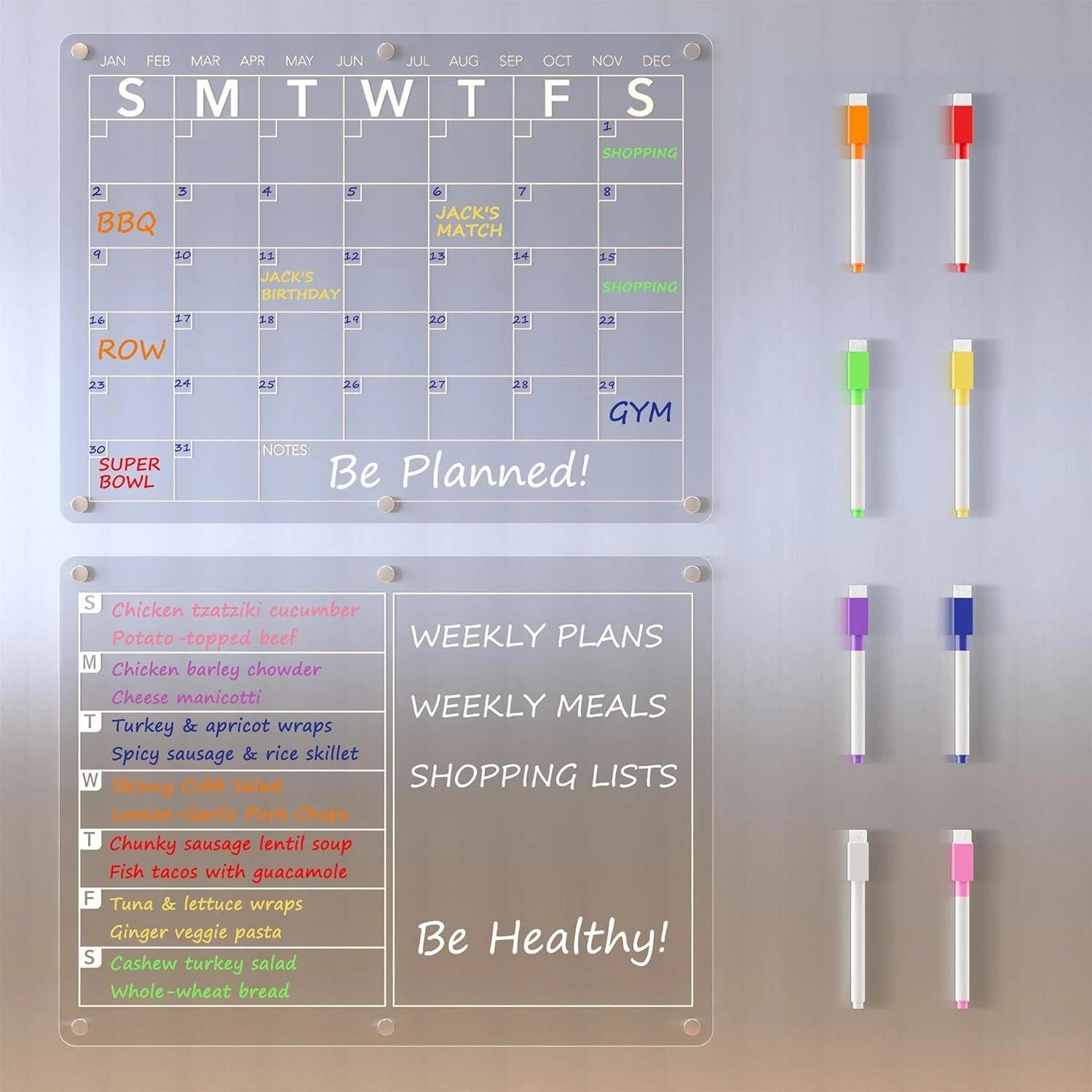 Magnetic Fridge Memo Planner Board