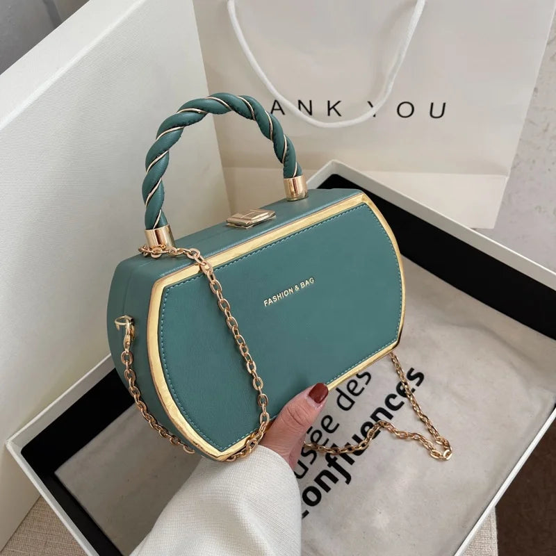 New Fashionable Women's One Shoulder PU Leather Handbag