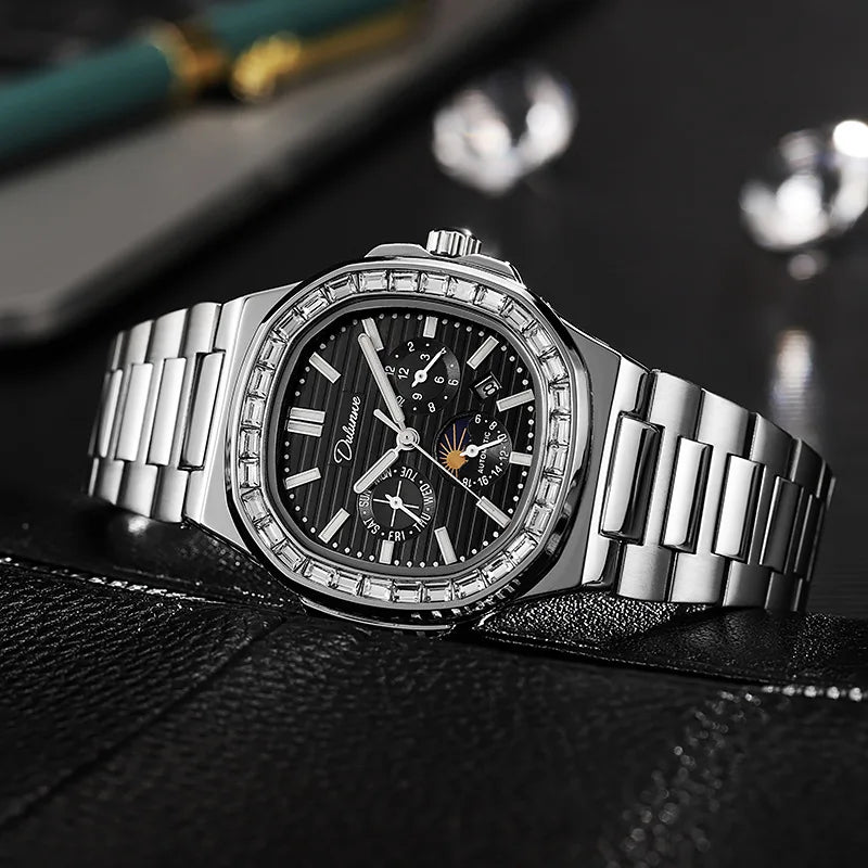 Dulunwe  Diamond Luminous Automatic Men's Watch