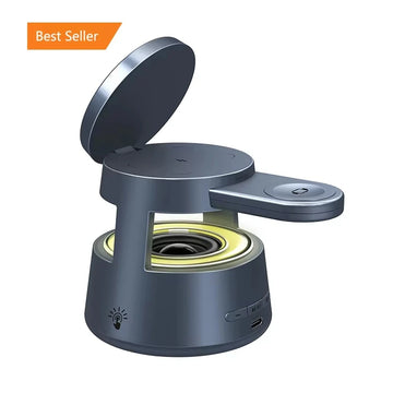 Newest 5 in 1 Wireless Fast Charger Stand with Speaker 3 in 1 Smart