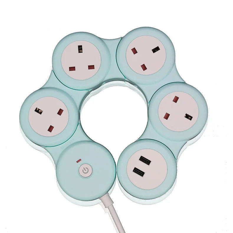 Modern Designed Power Strip with Extension Cord Switch and Light
