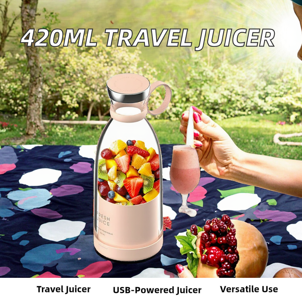 Portable 420ml USB Smoothie Maker – Electric Mini Fruit Juicer for Travel & Busy Lifestyles