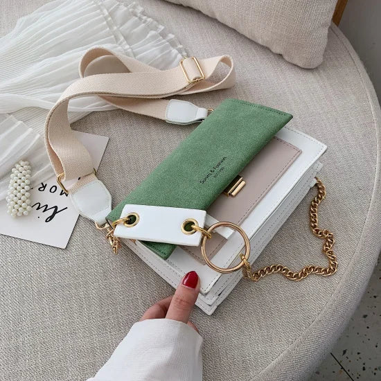 Elegant Women's Leather Chain Shoulder Bag