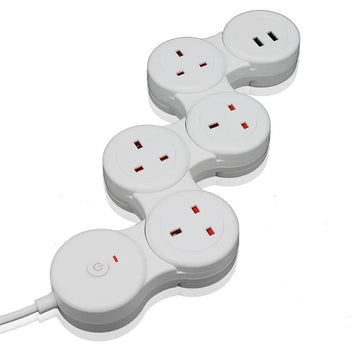 Modern Designed Power Strip with Extension Cord Switch and Light