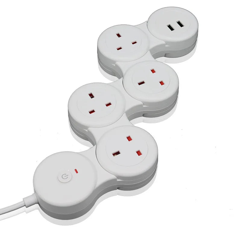Modern Designed Power Strip with Extension Cord Switch and Light