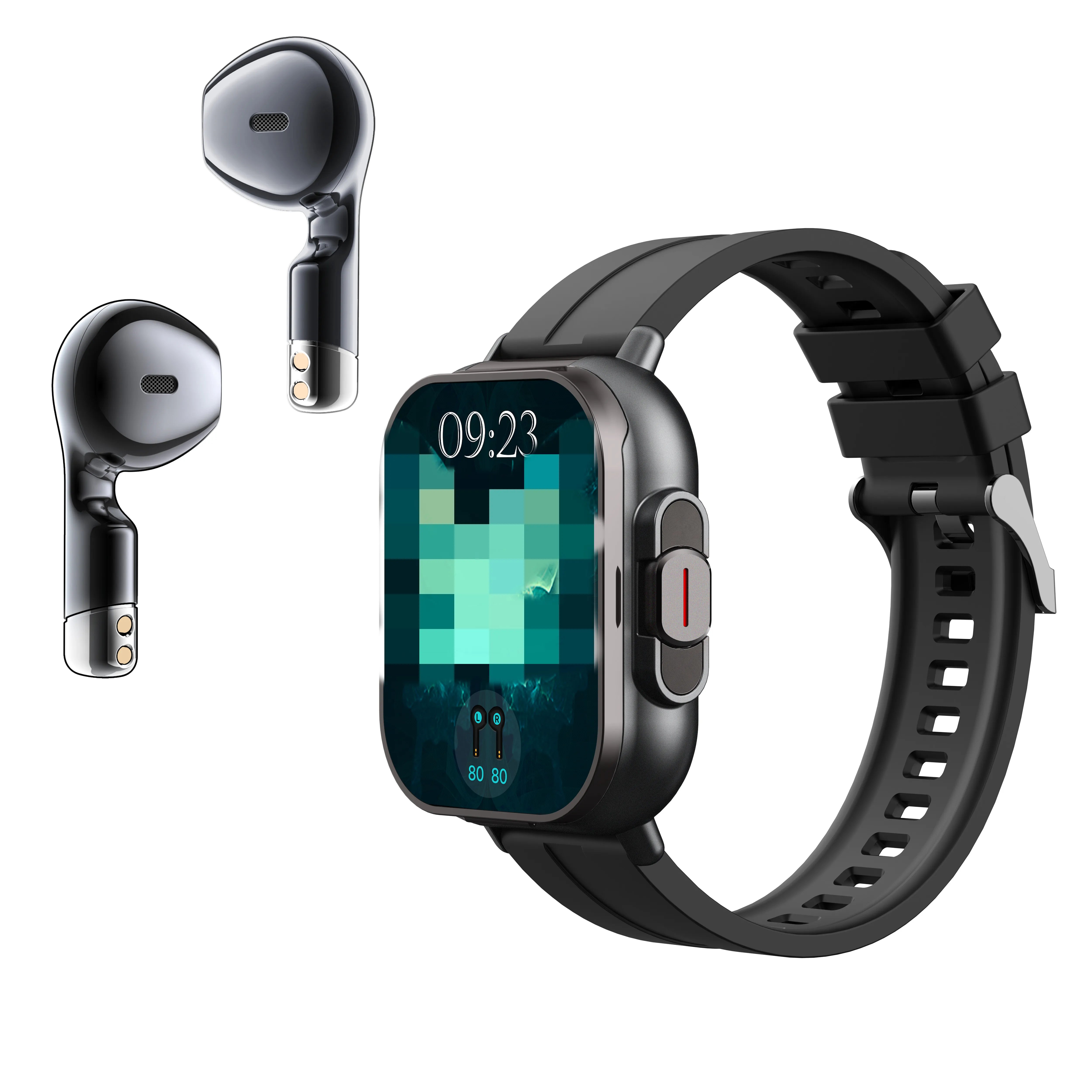 Smart Watch D8E with Earbuds & Heart Rate Monitor