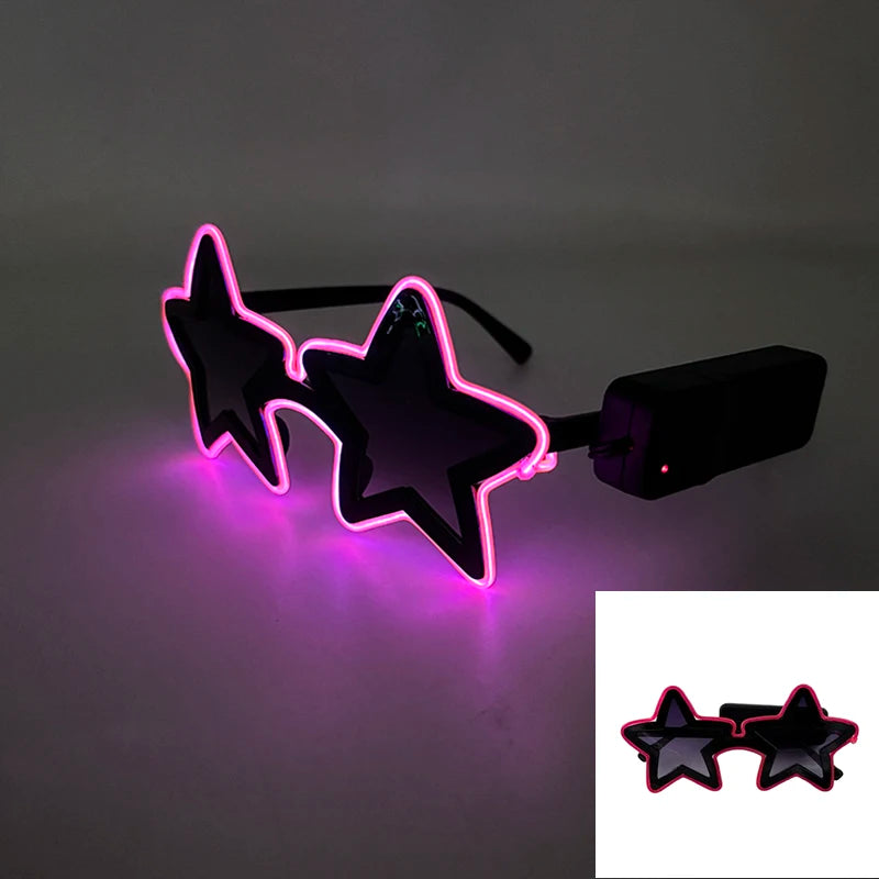 Glowing Wireless Star Sunglasses for Adults