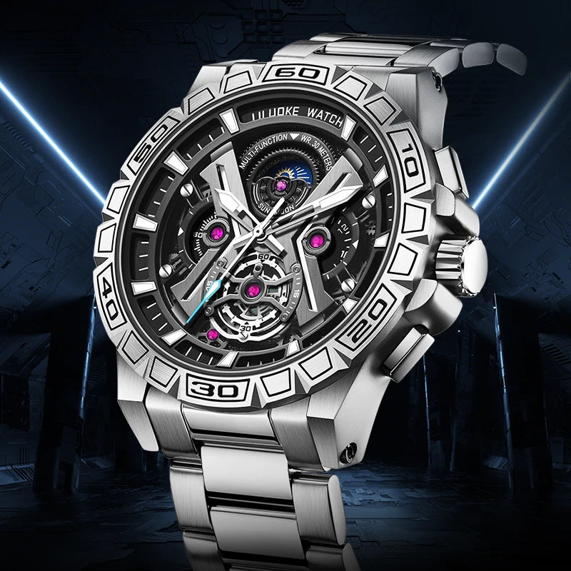 LILUOKE Luxury Top Brand Men Watches