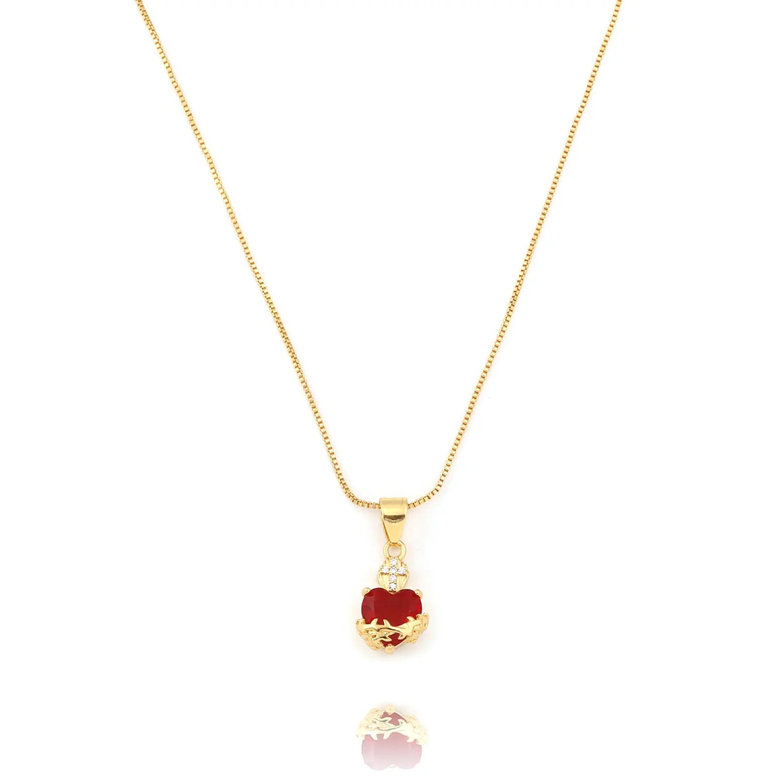 Elegant Zircon Heart Bow Necklace for Women