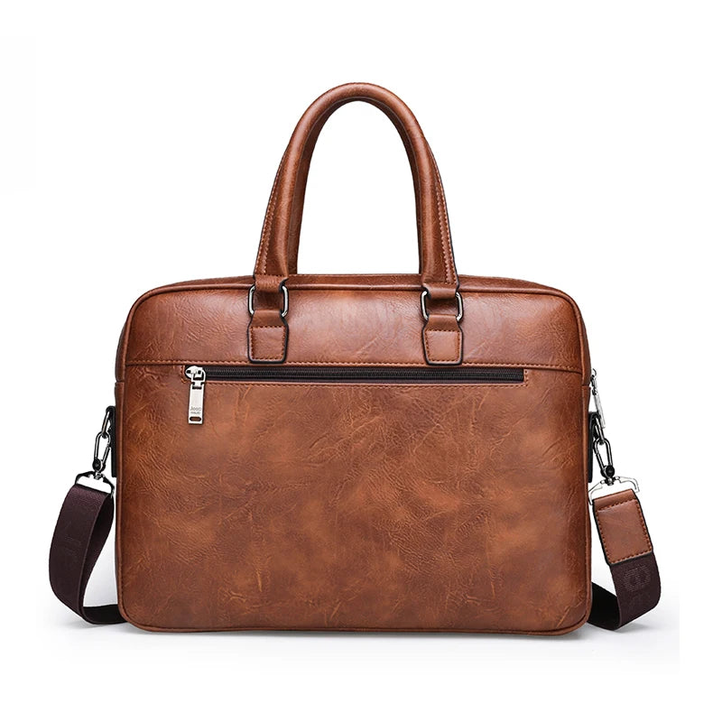 Business Man Handbag Fashion PU Leather Laptop Shoulder Bag