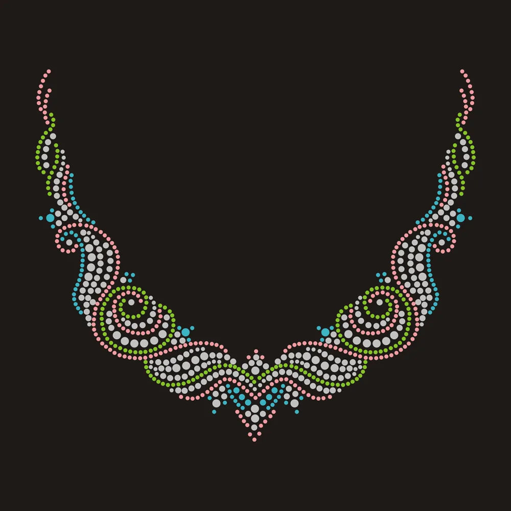 Customizable Bling Necklace with Rhinestone Motif