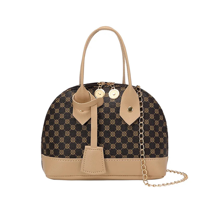 PU Leather Shell Crossbody Bag for Women Shoulder Handbag with Zipper