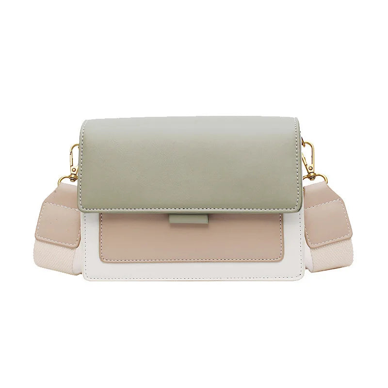 Wide Strap with Chain Handbags Women's square Shoulder Bags