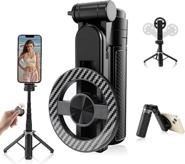 4 in 1 Multifunctional Magnetic Selfie Stick 360 Degrees Rotation