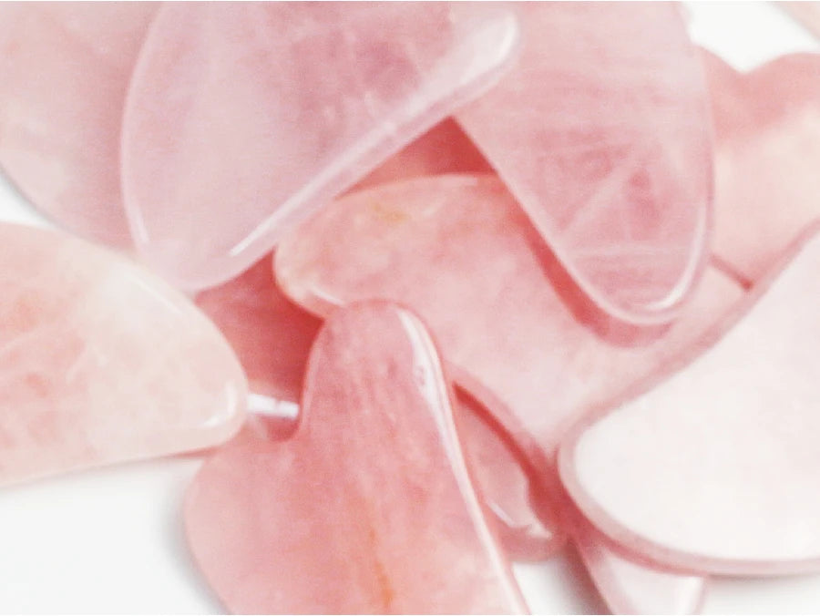 Wholesale White Rose Quartz Gua Sha Set