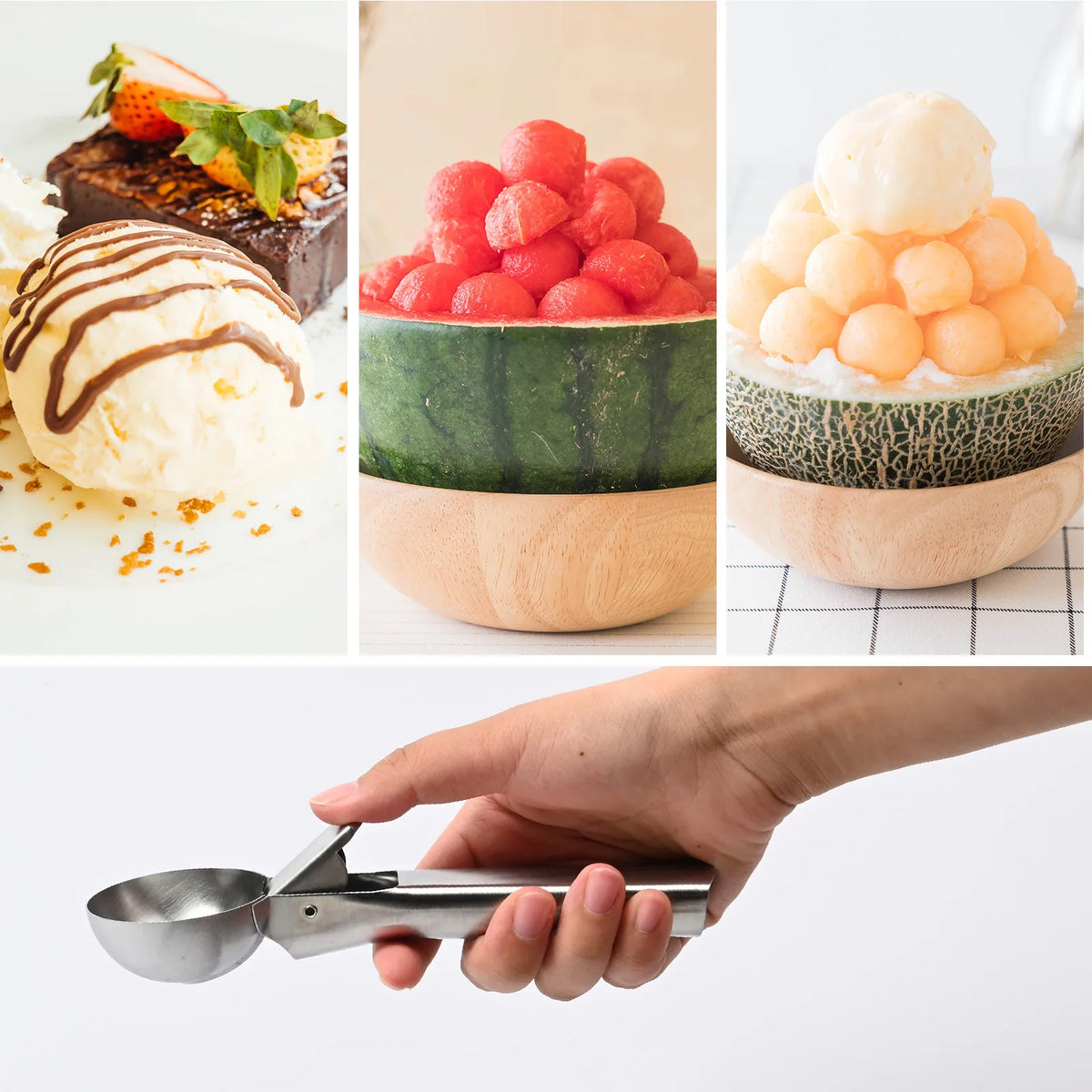 Advanced Ice Cream Spoon and Trigger Ice Cream Spoon Stainless Steel